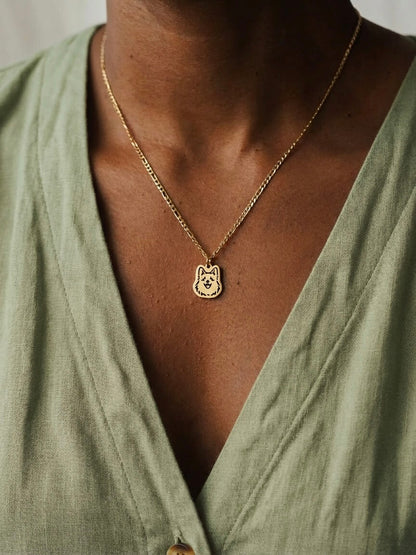 Pet Portrait Figaro Chain Necklace