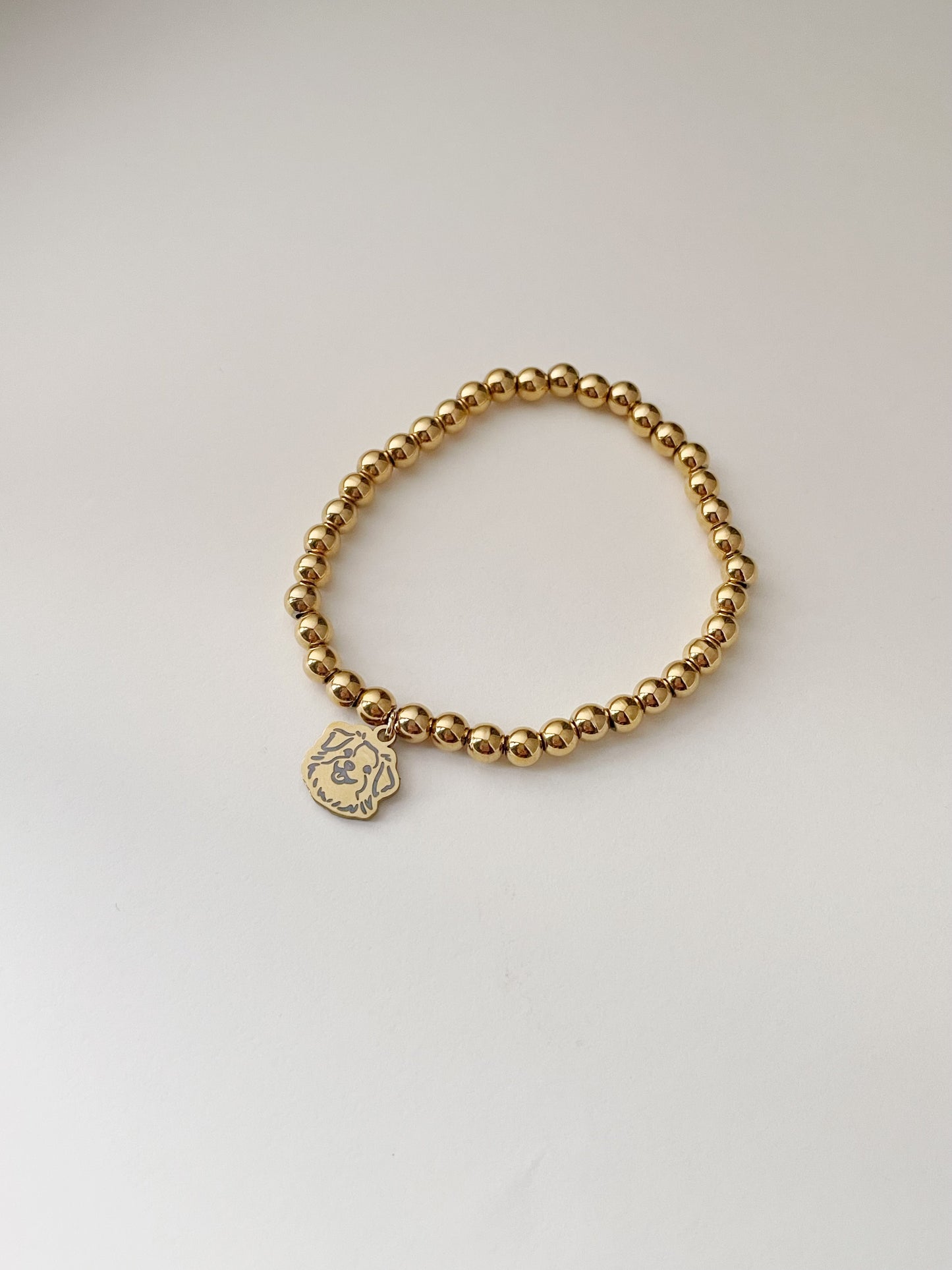 Gold Beads Pet Bracelet