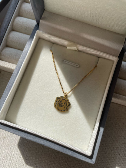 Pet Portrait Box Chain Necklace