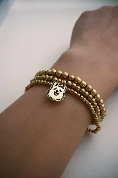 Gold Beads Pet Bracelet