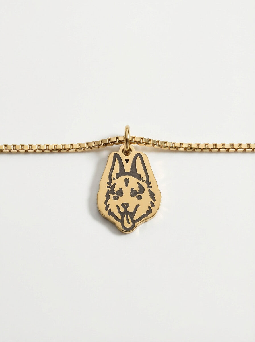 Pet Portrait Box Chain Necklace