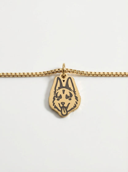 Pet Portrait Box Chain Necklace