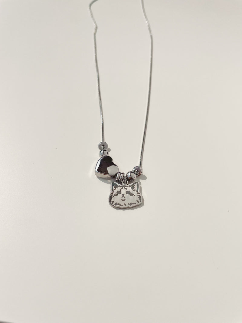 Paw and Heart Necklace