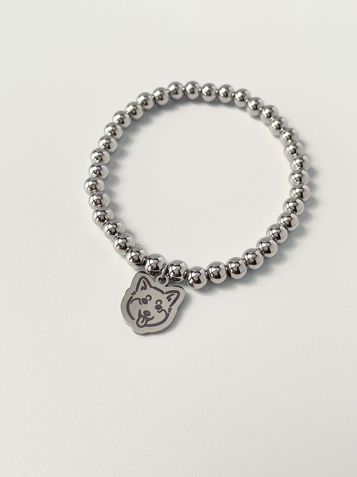 Beads Pet Bracelet (Silver Finishes)