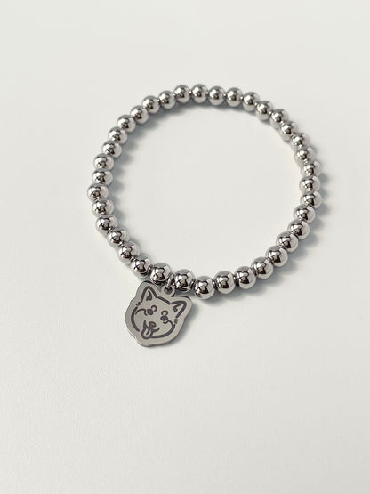 Beads Pet Bracelet (Silver Finishes)