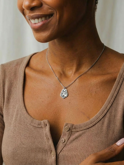 Pet Portrait Box Chain Necklace