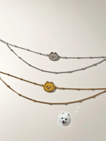 Furry Friends Beaded Chain Bracelet