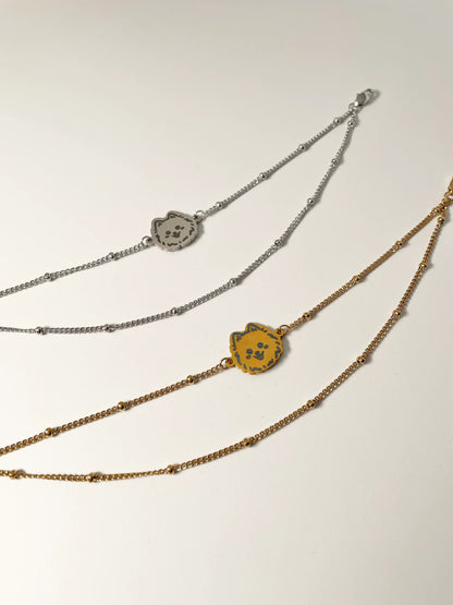 Furry Friends Beaded Chain Bracelet