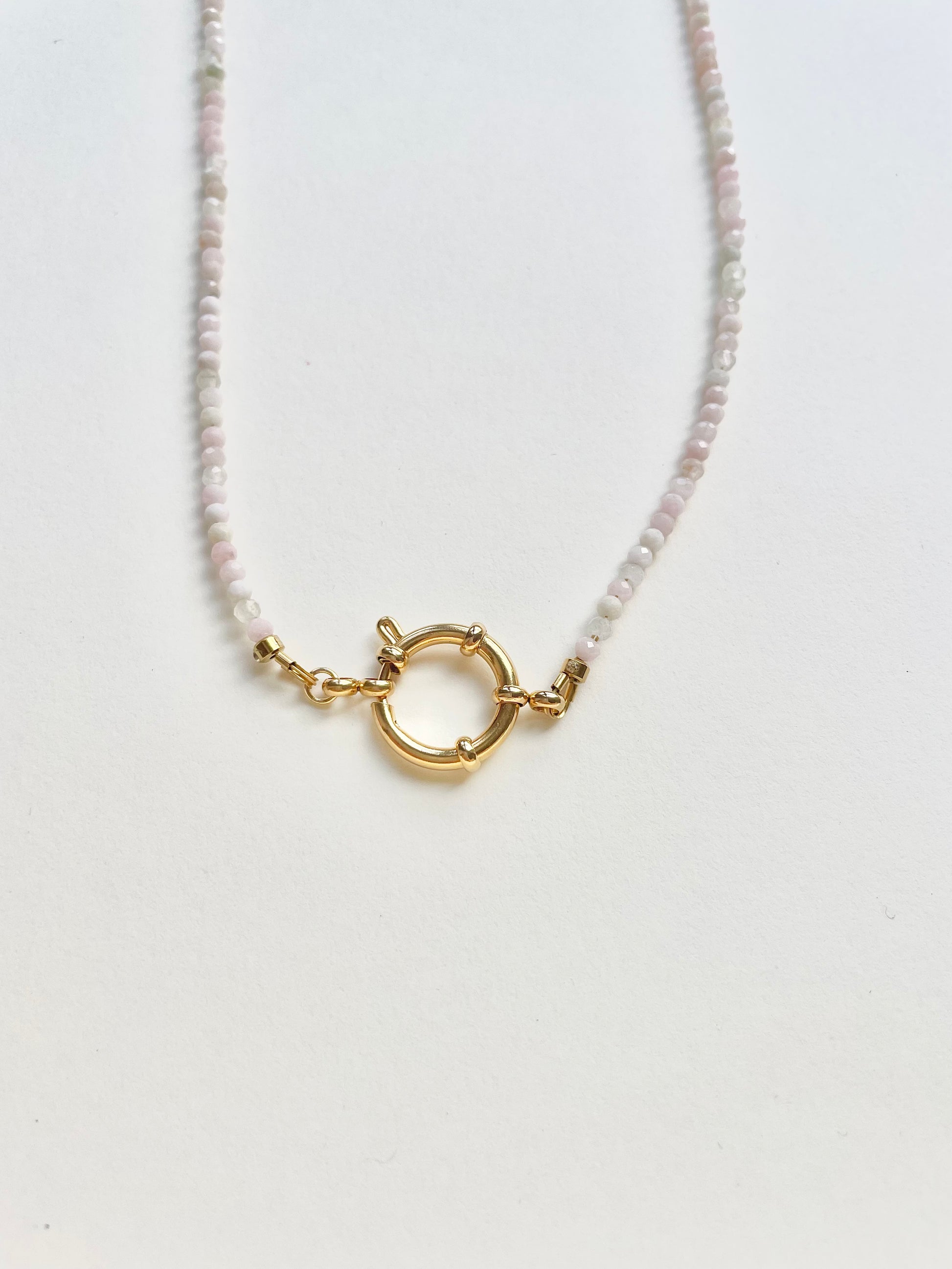 pink opal golden clasp chain from Everlyee's Snap N Swap Collection