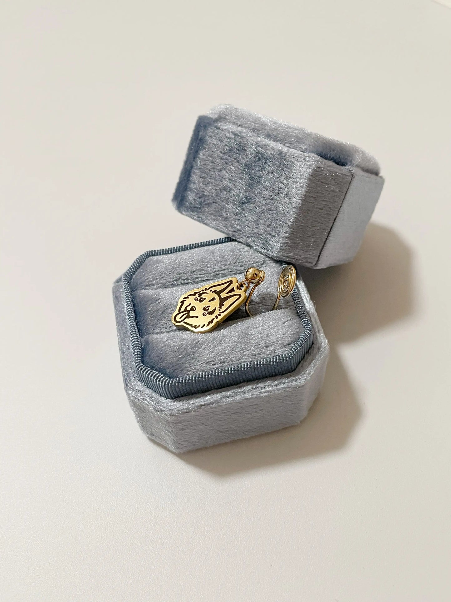 Pet Portrait Clip-on Earrings with Mosquito Clip