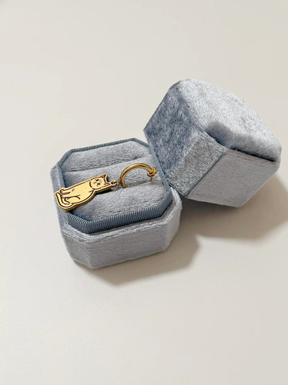 Pet Portrait Clip-on Earrings with Sliding Spring