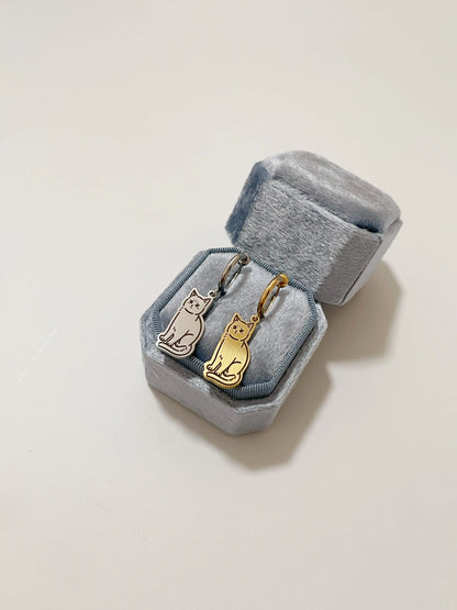 Pet Portrait Clip-on Earrings with Sliding Spring